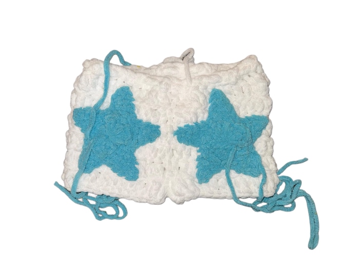 White n Green Star Shorts | xs/s