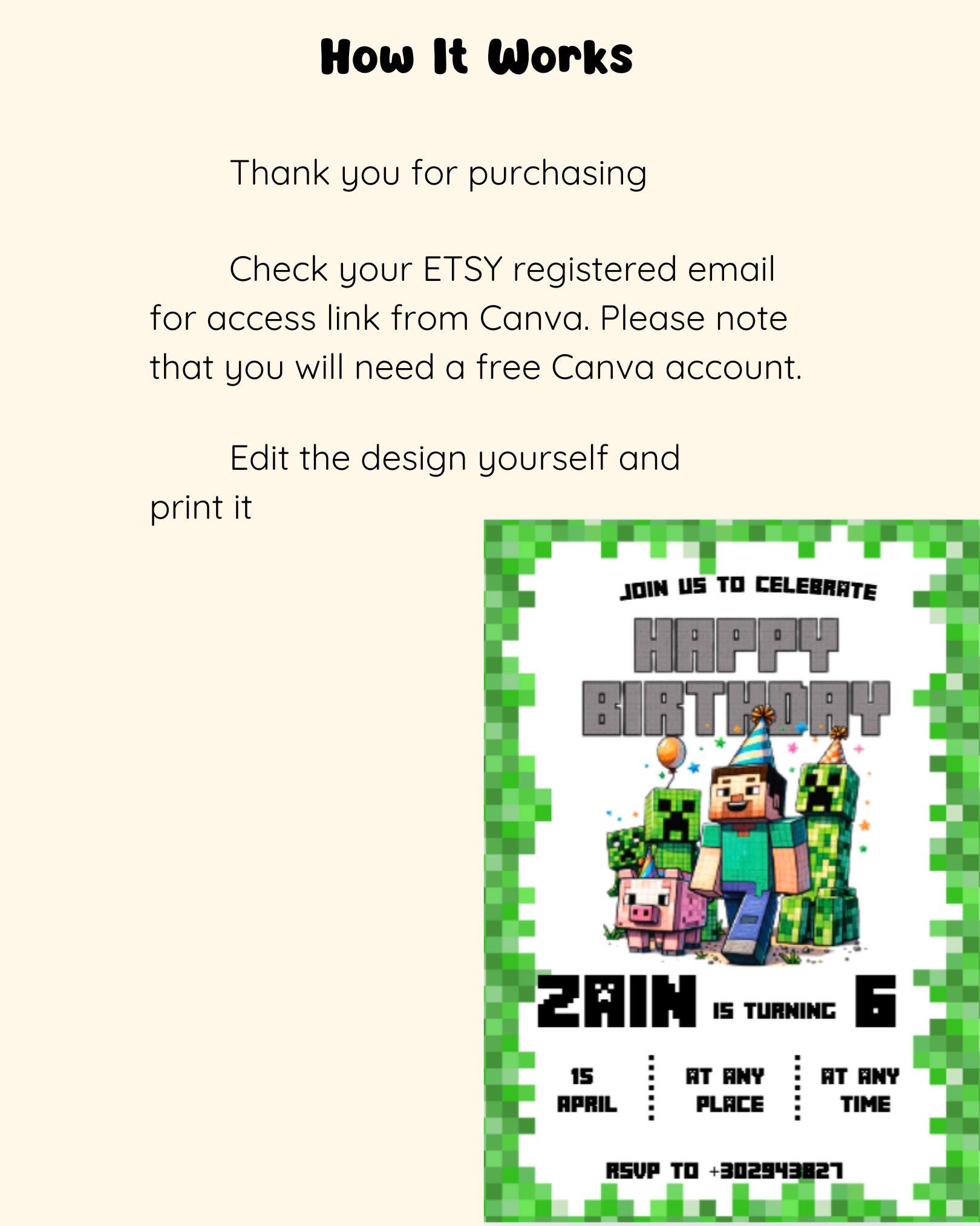 Editable Birthday Invite w/ Fonts