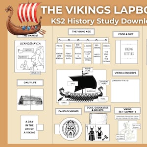 The Vikings Lapbook KS2 | History Study | Printable Lapbook | Easy-Read Factsheets | Digital Download