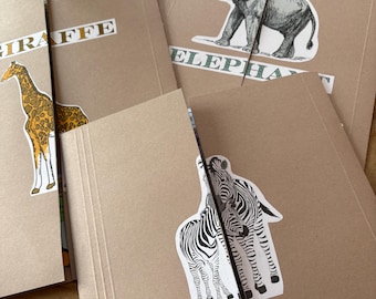 Safari Animals Study Pack | Zebra, Giraffe, Elephant  | Mini Bundle | Lapbooks Download | Printable | Nature Activity