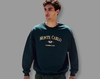 Monte Carlo Country club Embroidered sweatshirt.