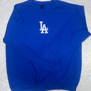 Embroidered Dodgers baseball sweatshirt. City of LA sweatshirt