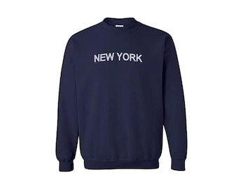 Geborduurd New York baseball-sweatshirt vintage stijl