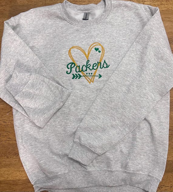 パッカーズ フットボール 刺繍入りクルーネック スウェットシャツ 