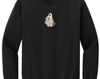 Halloween Ghost Diet Coke besticktes Sweatshirt