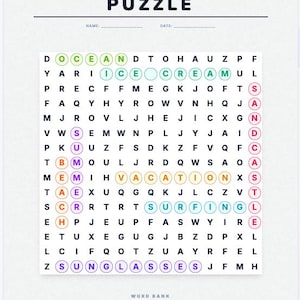 Custom Word Search Generator Printable | Create Your Own Puzzle | Teacher Worksheet Maker | Kids Activity Game | Instant Download HTML App
