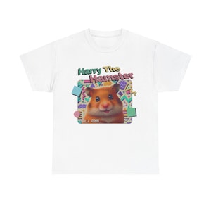 Koszulka z chomikiem Harrym - gruba bawełniana koszulka - styl retro lat 90.