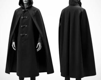 Gothic Umhang mit Kapuze: Mittelalter Renaissance Festkostüm