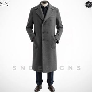 Men's Gray Wool Blend Inverness Cozy Handmade 100%  Wool Coat Warm Winter Jacket | Chic Oversized Outerwear Perfect Gift for Him