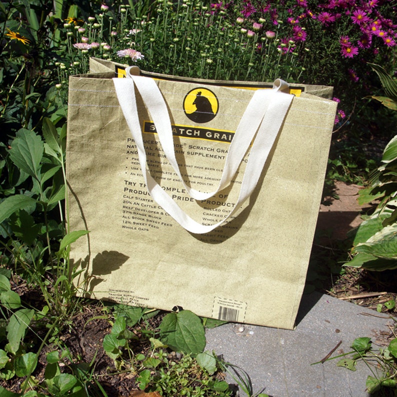 Scratch Grains Gold LINED Feed Sack Tote