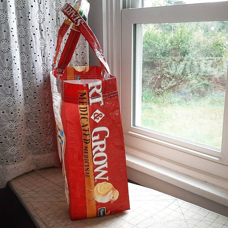 UPCYCLED Unlined Feedsack Tote