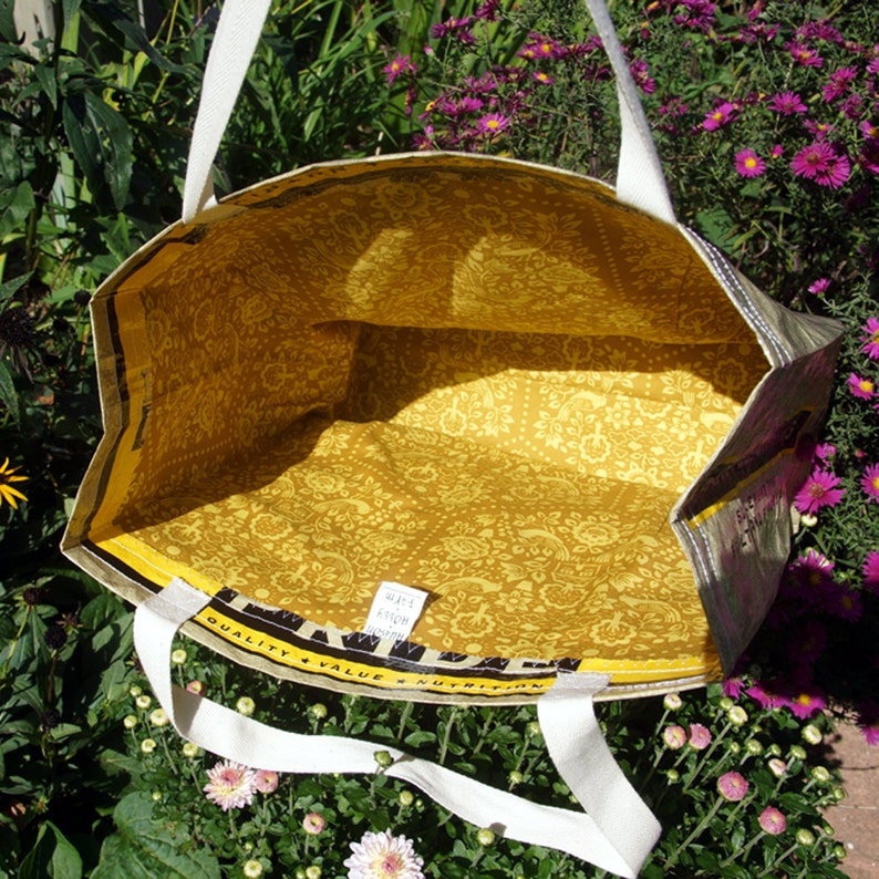 Scratch Grains Gold LINED Feed Sack Tote