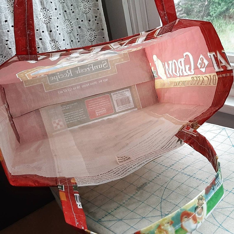 UPCYCLED Unlined Feedsack Tote