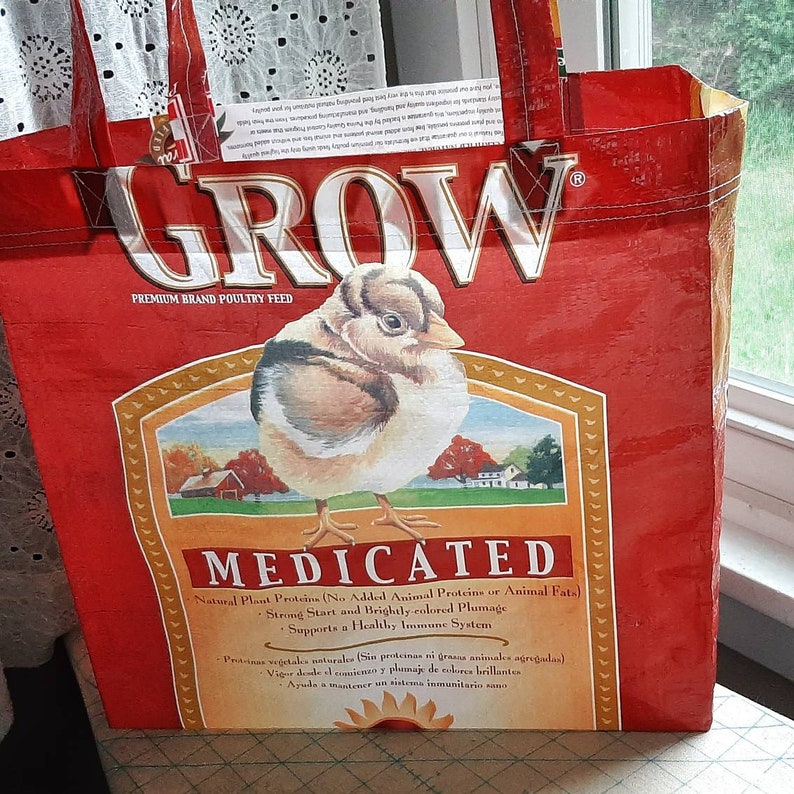 UPCYCLED Unlined Feedsack Tote