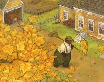 Autumn at Oliver's house. Original art.