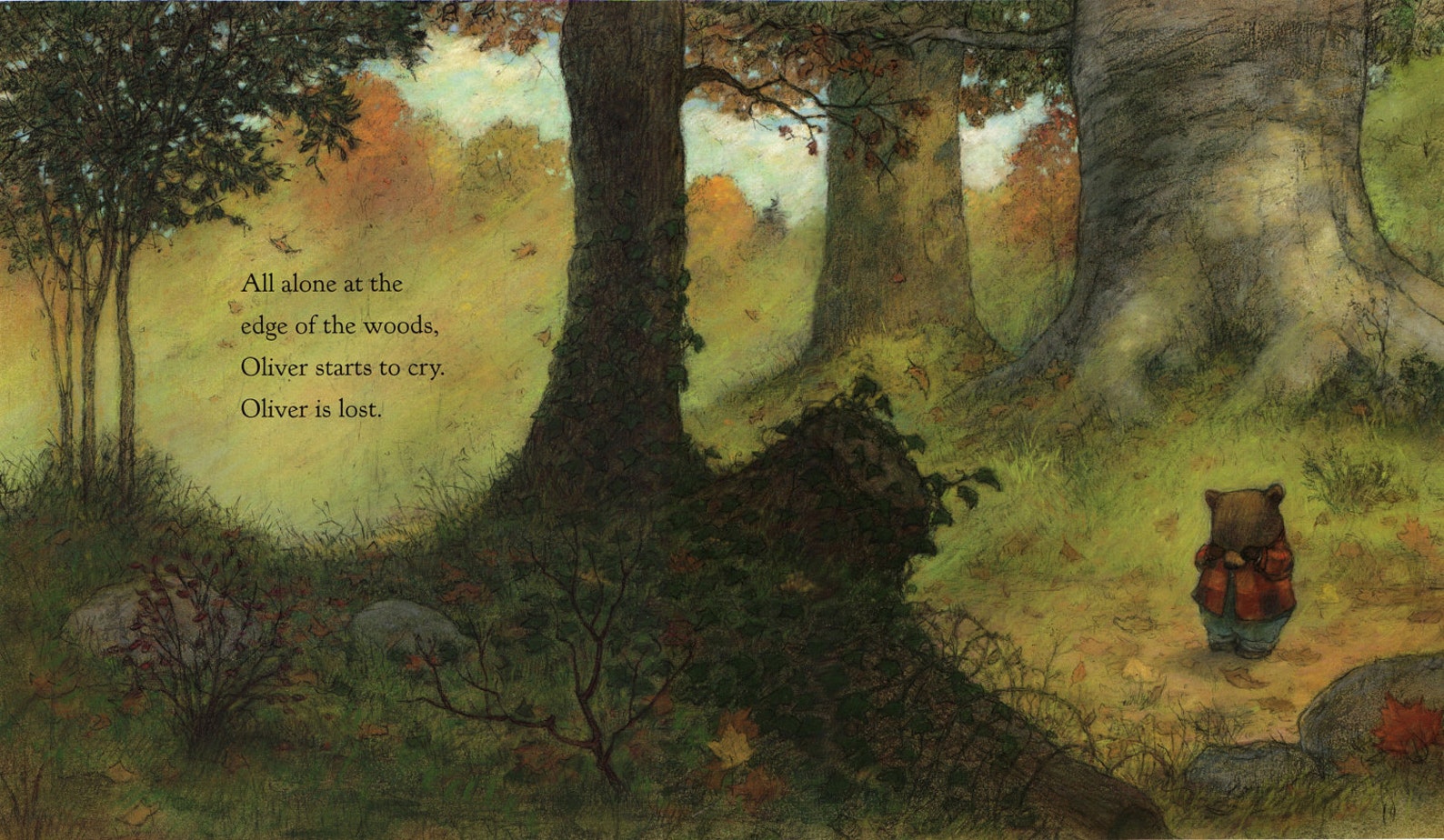 Oliver, All Alone in the Forrest. Etsy