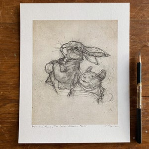 The Redwall Sketchbooks Print Series #6. Basil and Hugo, The Great Redwall Feast