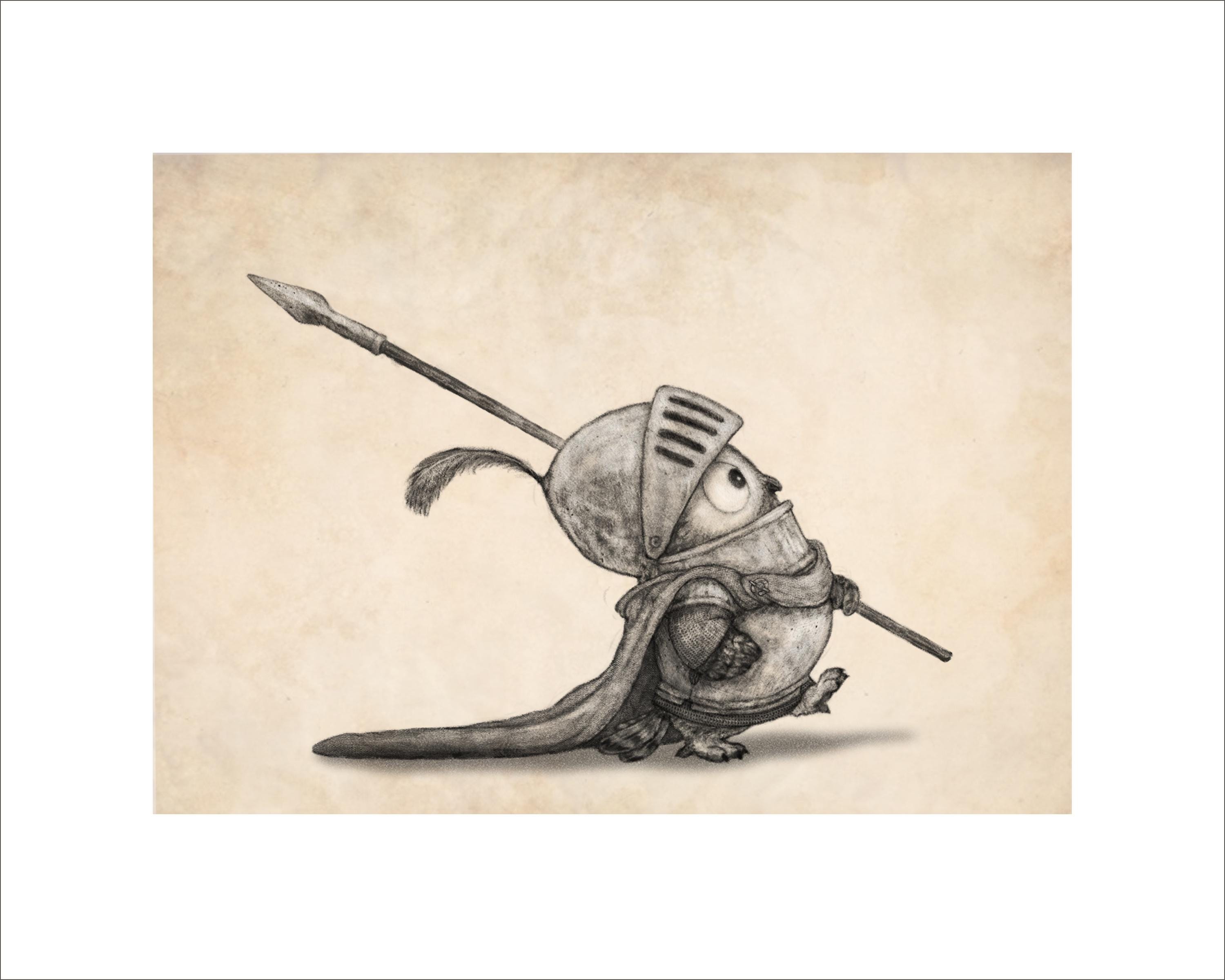 Character drawing of Knight Owl from "Knight Owl & Early Bird"