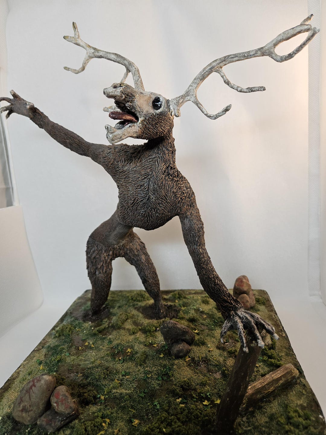 Marsh Guardian | Wendigo | Polymer Clay Sculpture | Fantasy Creature - Etsy