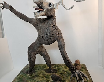 Marsh Guardian | Wendigo | Polymer Clay Sculpture | Fantasy Creature