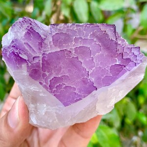 240 Gram Beautiful Step Growth Purplish Fluorite Cube From Baluchistan Pakistan.