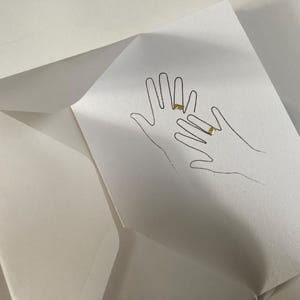 Carte de vœux les ALLIANCES / MARIAGE