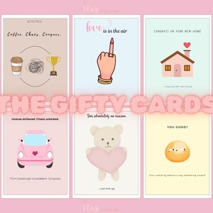 DE CADEAUKAARTEN – Brutale wenskaarten om te printen | 10 digitale ontwerpen | Humoristische kaarten voor verjaardagen, verhuizingen en het dagelijks leven | Direct downloaden