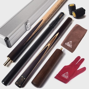 CUESOUL Snooker Cue 3/4 Jointed with 2 Cue Extension and Aluminium Case Rare