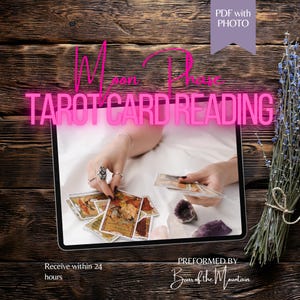 Tarotlegging maanfase | 3-kaarten maancyclusinzicht | Groei, loslaten, rust | Pdf-download + altaarfoto | Intuïtief lezen door Briar