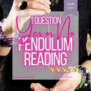 Accurate 1-Question Yes or No Pendulum Reading | Same Day Spiritual Answer | Personalized Energy Reading | PDF Download + Etsy Message Reply