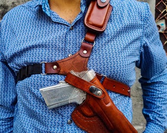 Alaskan Style Custom Leather Chicken Holster - Läderbrösthölster med säkerhetsrem för alla vapenmodeller