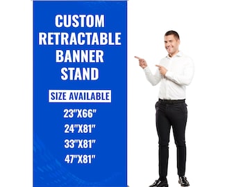 Custom Printed Retractable Banner Stand: Trade Show Display with Case