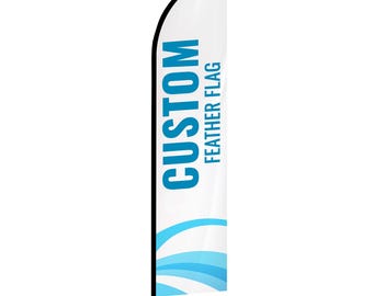 Custom Angled Feather Flag: Outdoor Advertising Sign with Ground Stake