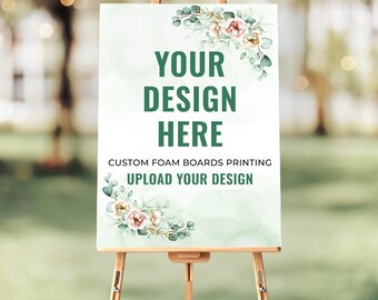 Personalized Foamcore Welcome Sign: UV Printed Party Decor