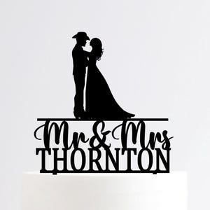 Cowboy Wedding Cake Topper, Country Cake Topper, Western Cake Topper, Ranch Cowboy, Cowboy Hat and Boots, Mr and Mrs Cake Topper, Weddings