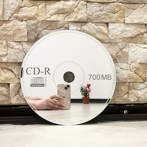 CD Mirror, Mirror Art for Wall, Mirrored Wall Decor, 90's Wall Art, Retro CD Mirror, Nostalgic, Funky, Housewarming Gift, 90's Party, Custom image 2