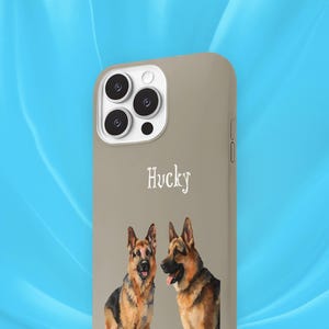 Custom  Pet Watercolor Phone Case with Name – TPU Shockproof Cover for iPhone & Samsung – Personalized Dog and Cat Photo Phone Case