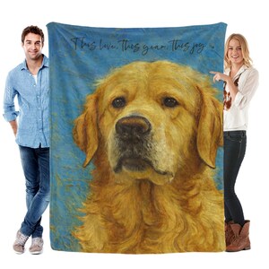 Custom Pet Watercolor Portrait Blanket – Dog, Cat, or Any Pet – Super Soft Fleece Throw – 4 Sizes – Personalized Pet Lover Gift & Home Décor