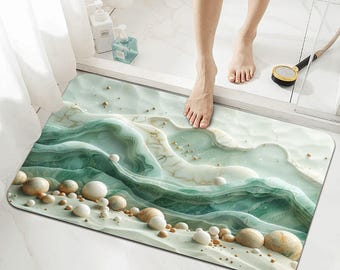 Premium Diatom Mud Mat – Quick Dry Anti-Slip Bath Mat for Bathroom Kitchen Entryway | Water Absorbent Door Mat Rug