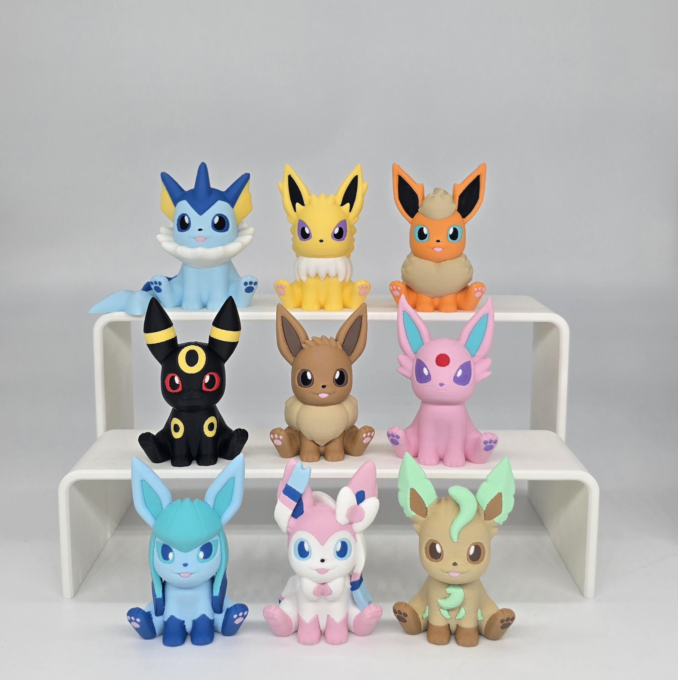 3D Eeveelution Set - Eevee Jolteon Flareon Vaporeon Umbreon Espeon