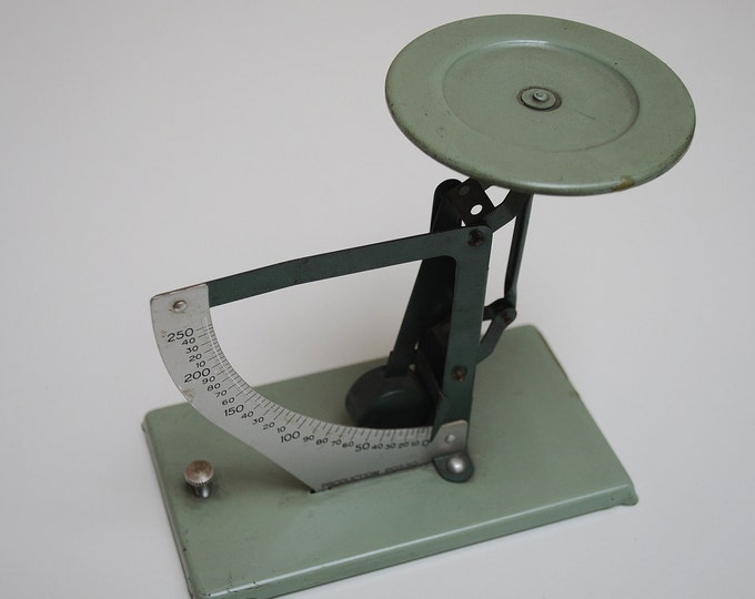 Vintage French Weigh Scales Sage Green Etsy