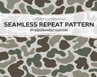 Camo Seamless Patterns, Camouflage Pattern, Duck Camo Design, Hunting Camo Graphic, Digital Download for Hunting and Camping