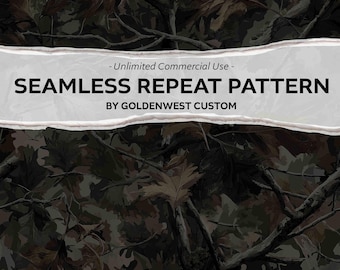 Camo Seamless Pattern, Woods Hunting Designs, Seamless Camo, Camo Jpeg, Hunting PNG, Outdoor Camouflage, Camo PNG, Dark Tree Camo, Duck Camo