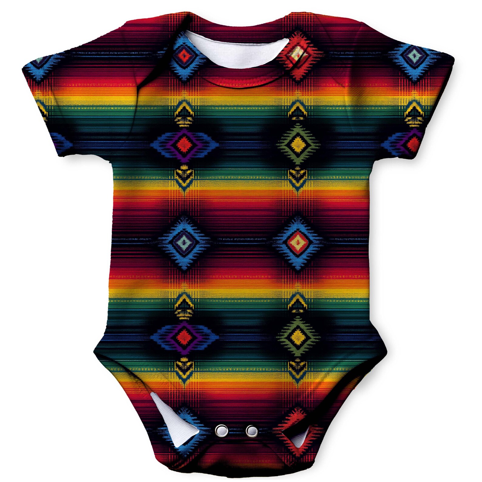 Baja Serape Mexican Blanket Pattern Print Women Long Robe