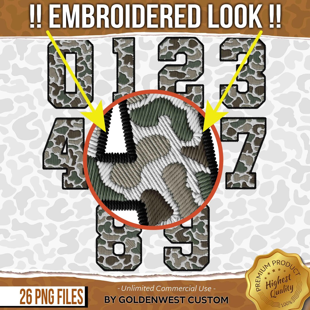 Camo Number Set Png, Duck Camo Numbers, Old School Camo Set Png ...