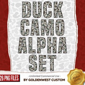 Camo Alphabet PNG, Duck Camo Alphabet, Old School Camo Alpha Set Png, Digital Download, Old School Camo, Vintage Camo Alpha Set, Hunting Png