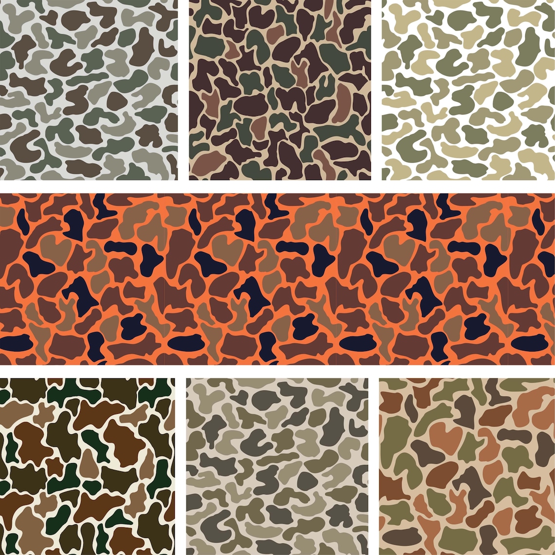 Predator Pattern Camo Seamless Patterns, Camouflage Pattern, Duck Camo Design, Hunting ...
