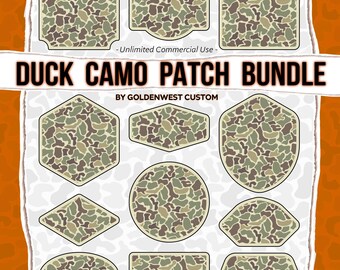 Camo Patches Png, Duck Camo Patches, Duck Camo PNG, Hunting Camo PNG, Digital Download, Old School Camo, Vintage Camo, Patch Sublimation Png