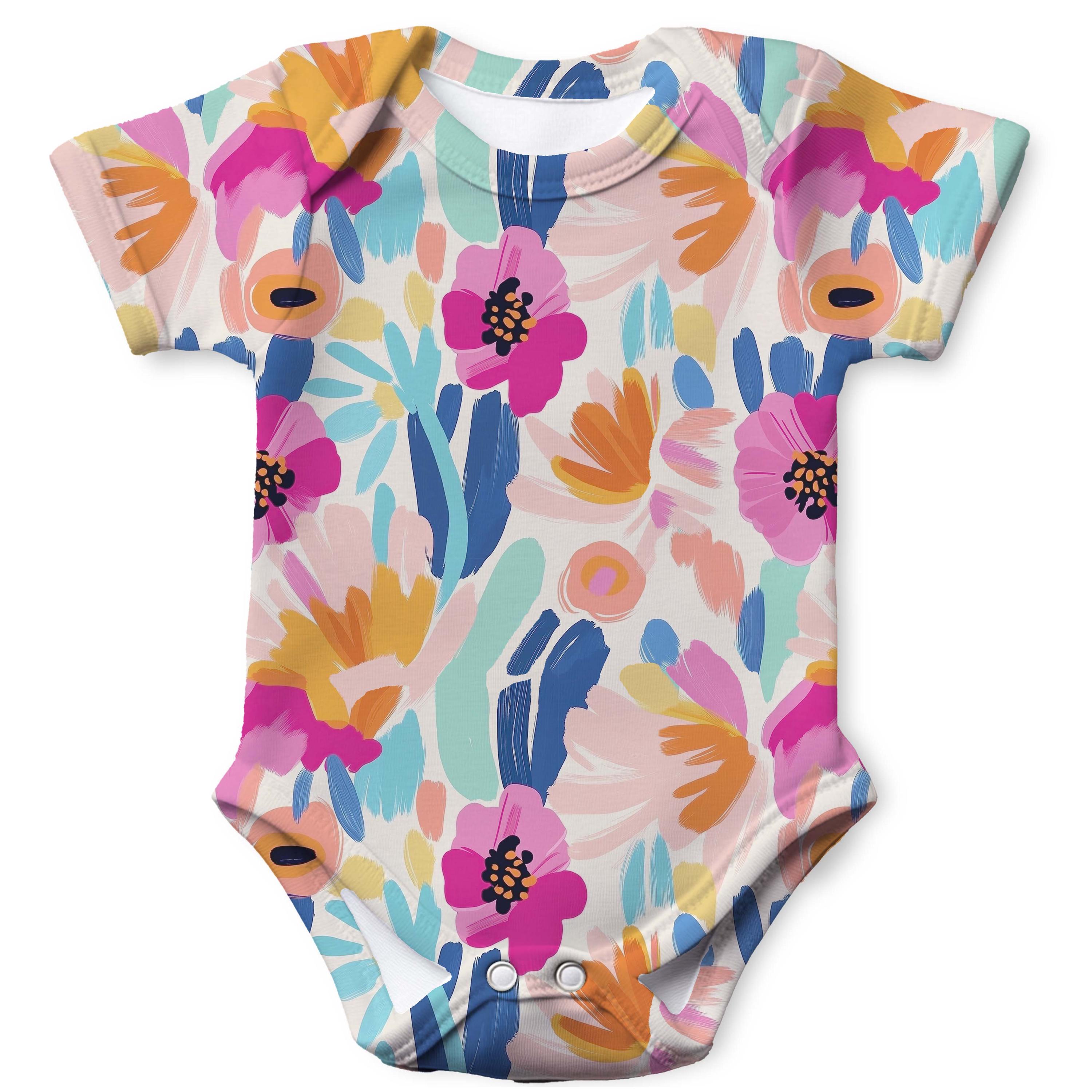 Painted Abstract Floral Pattern, Seamless Painted Floral Pattern ...
