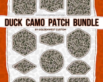 Camo Patches Png, Duck Camo Patches, Duck Camo PNG, Hunting Camo PNG, Digital Download, Old School Camo, Vintage Camo, Patch Sublimation Png
